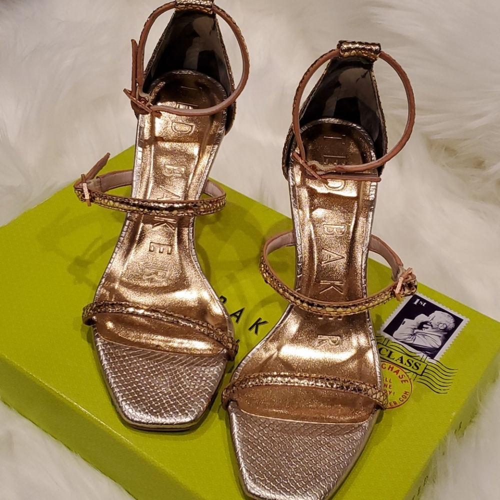 Ted Baker Triam Metallic leather Strap high heels Sandals, Shoes - Picture 9 of 11